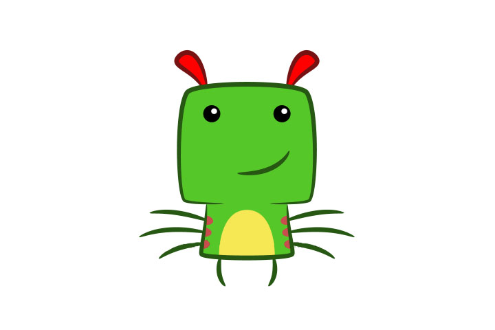 如何画简单漂亮的毛毛虫