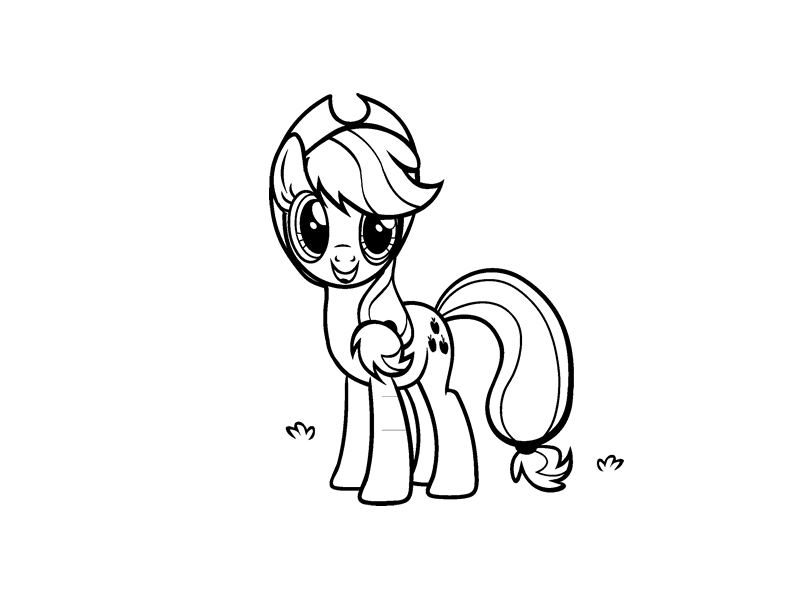 10张简单好画的小马宝莉简笔画图片-图3