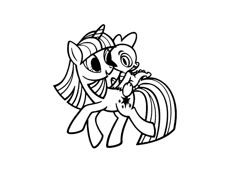 10张简单好画的小马宝莉简笔画图片-图7