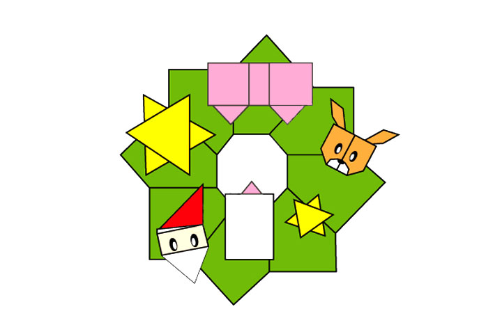 圣诞花环的折法教程