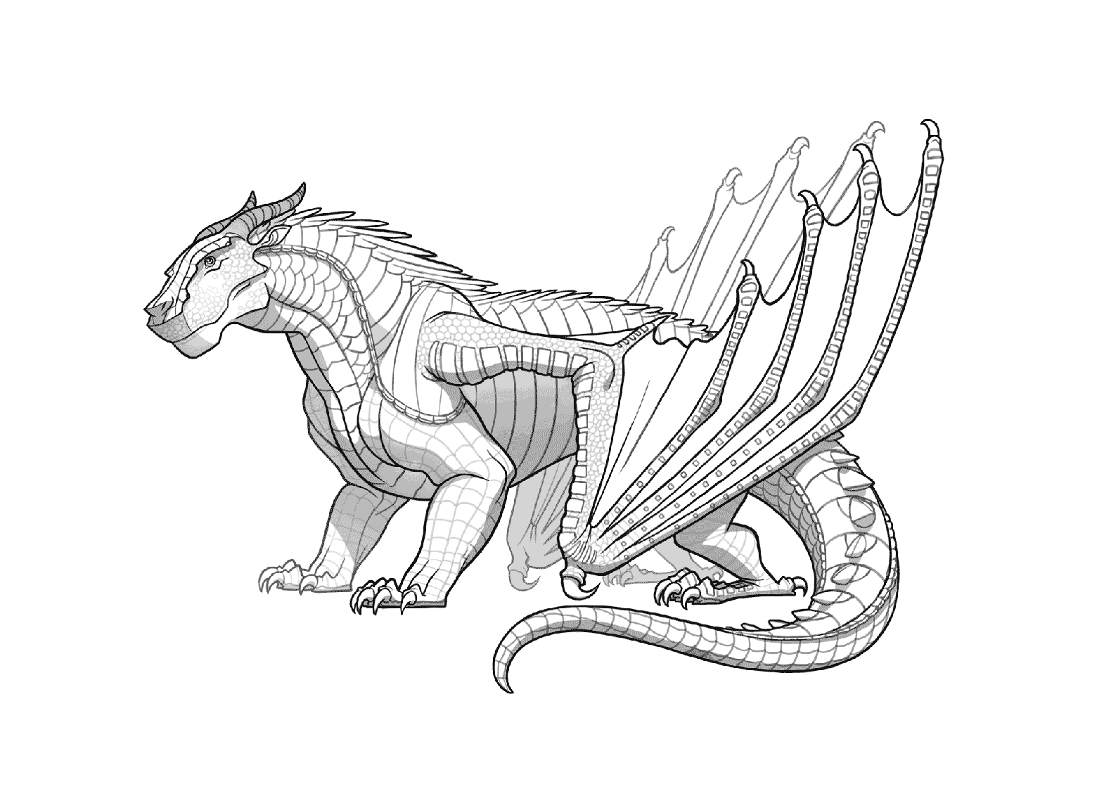 火翼飞龙中的泥翼龙简笔画图片