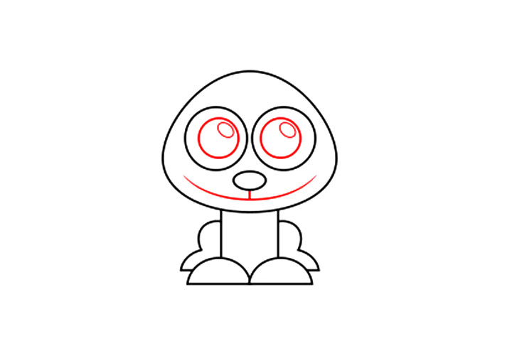 可爱小狗简笔画画法步骤-图4