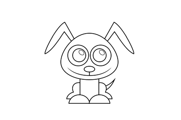 可爱小狗简笔画画法步骤-图6