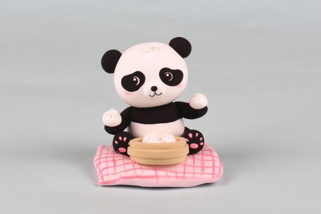 创意粘土教程 吃货熊猫