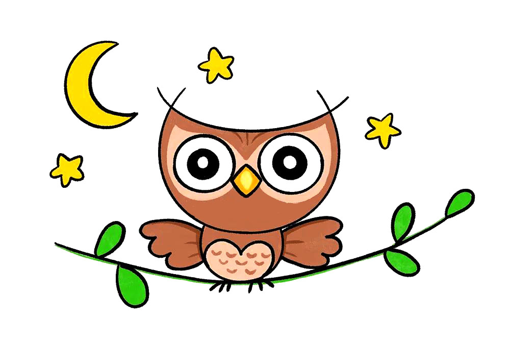 超可爱的猫头鹰简笔画
