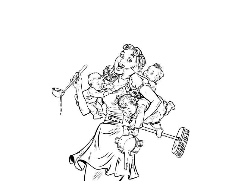 7张简单好画的母亲节主题简笔画-图6