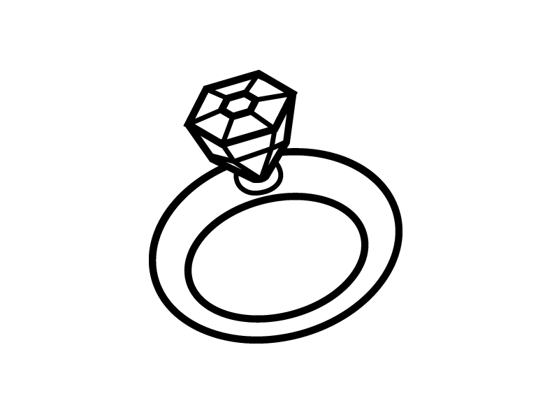 9张情人节钻戒简笔画图片-图9