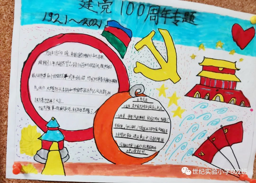  七一建党节100周年手抄报-图3