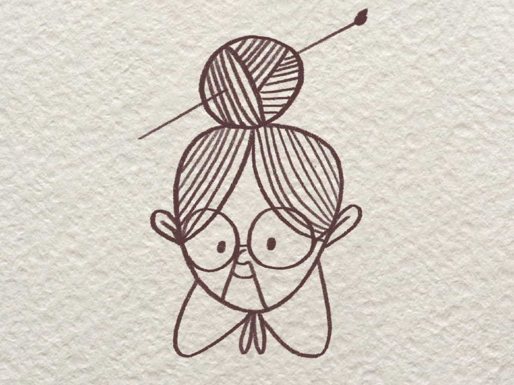 可可爱爱的老奶奶们简笔画图片-图7