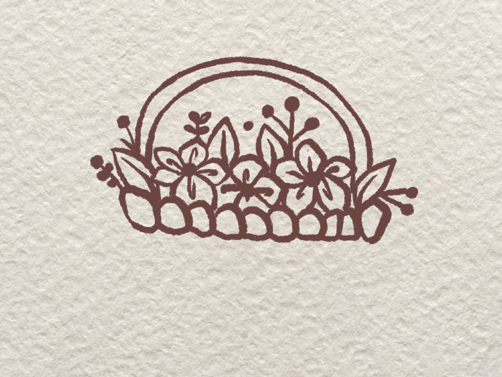 一篮鲜花简笔画画法步骤-图5