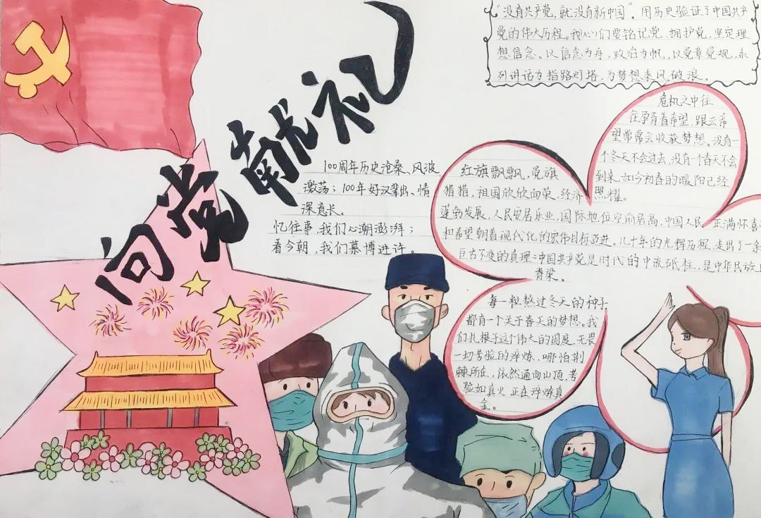 建党100周年主题手抄报-图7