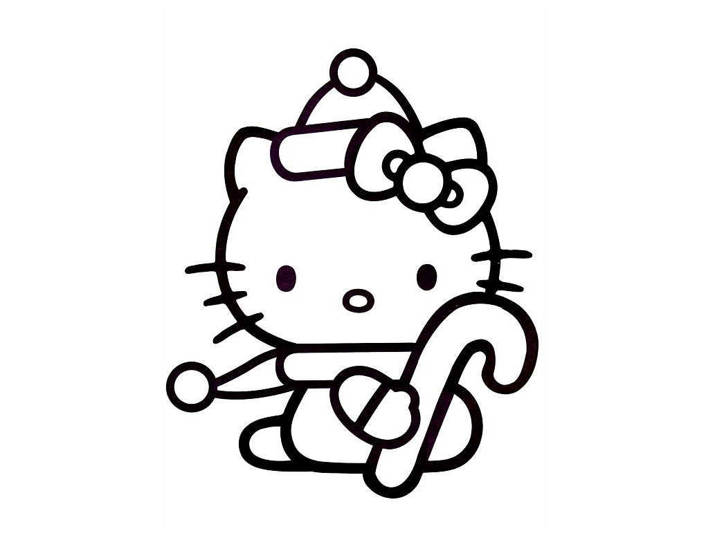 可爱的凯蒂猫简笔画图片-图2