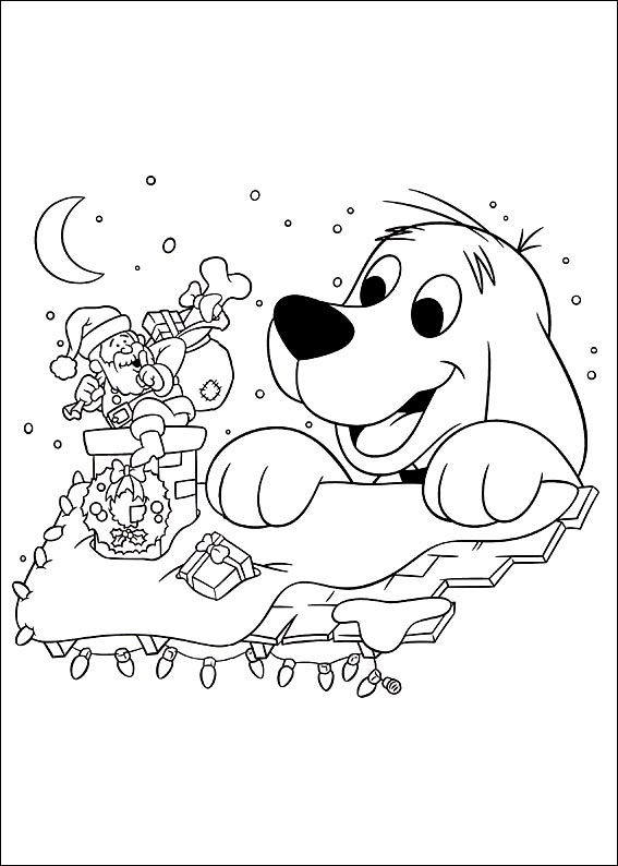 过圣诞节的小狗简笔画