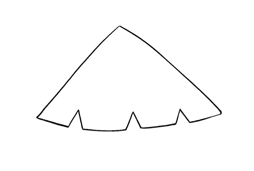 步骤3：然后，将大三角形和小三角形相连