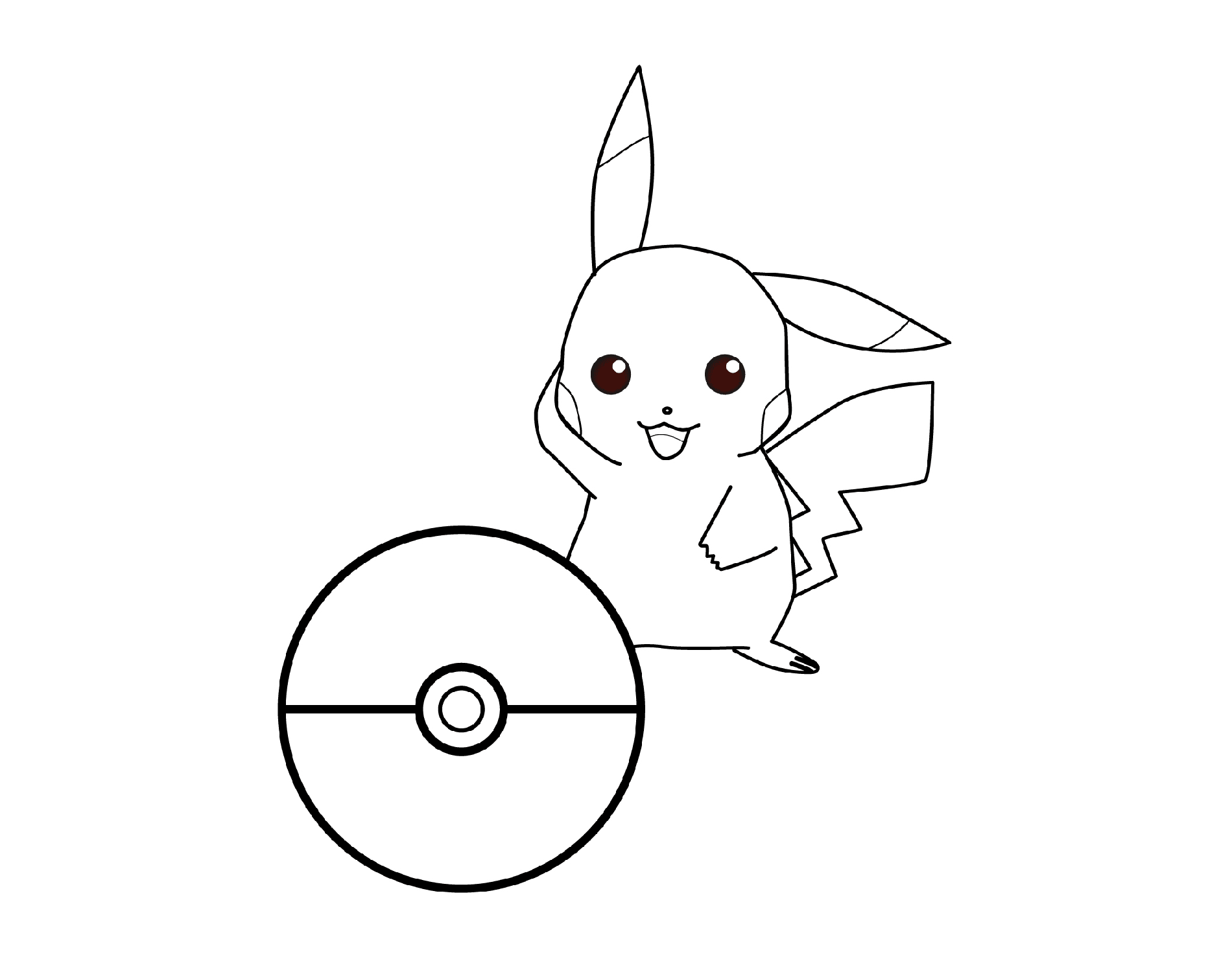 可爱的皮卡丘简笔画图片-图2