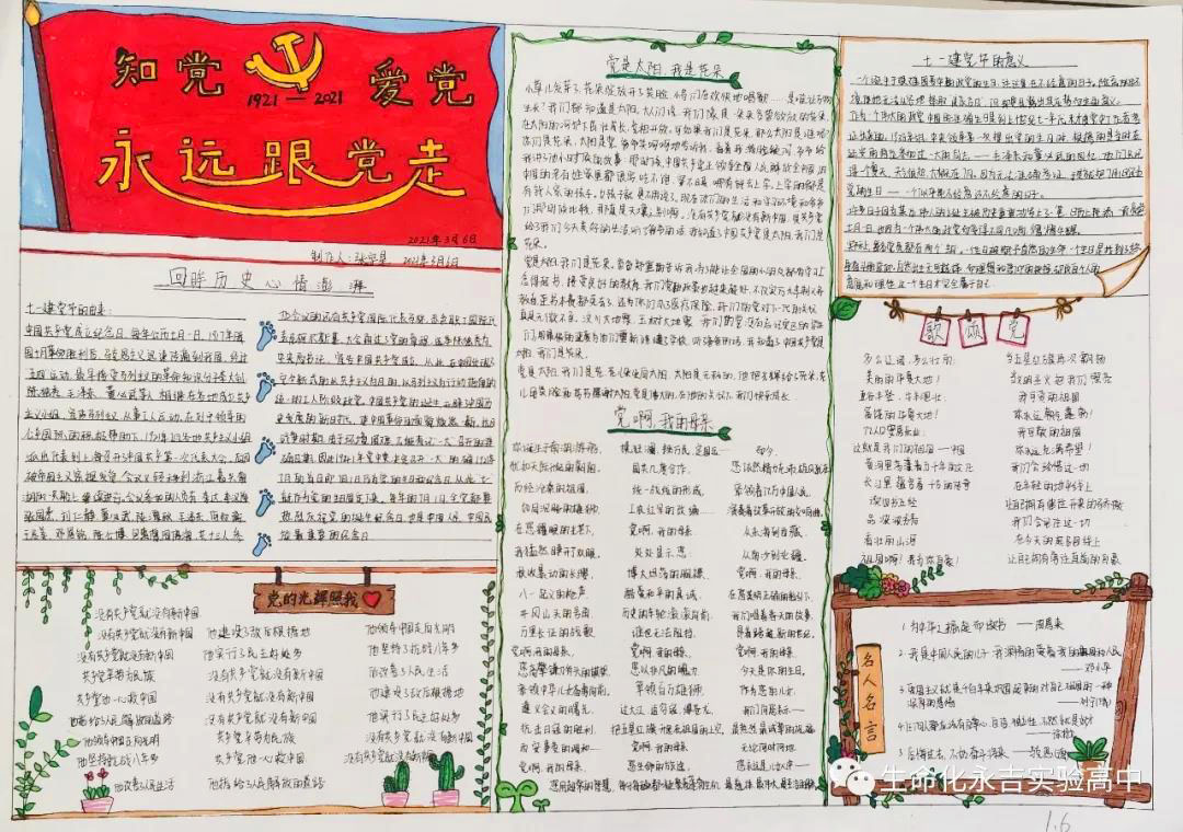 喜迎建党100周年手抄报-图5