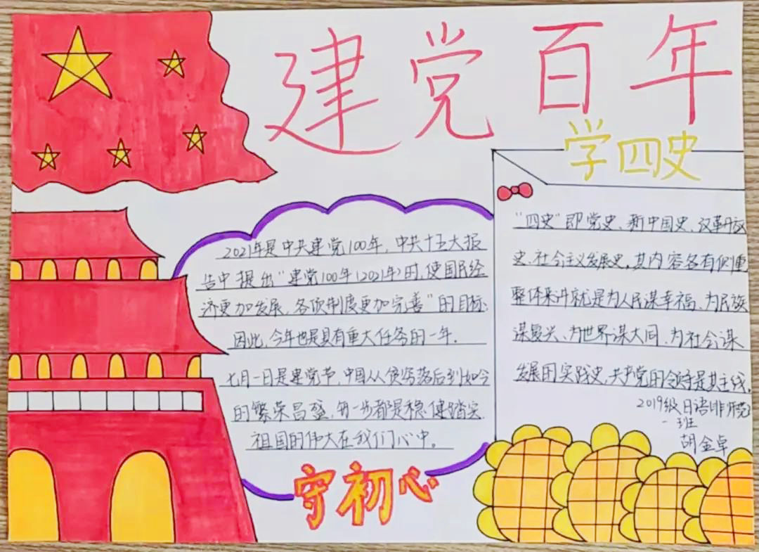 百年征程历久弥新 建党100周年手抄报-图4