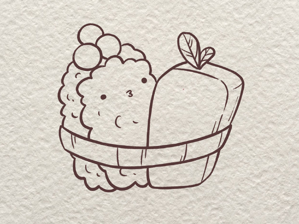 三文鱼寿司简笔画画法-图5