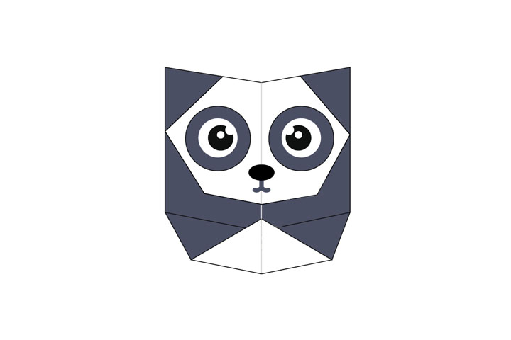 用纸折熊猫的方法