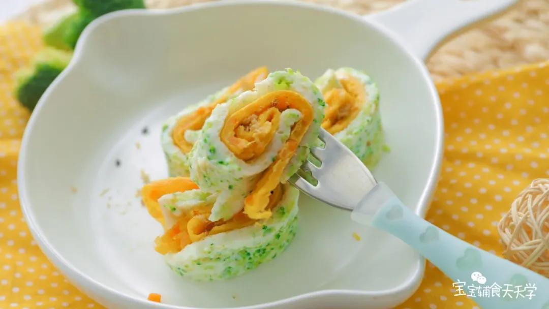 第14步：软糯诱人，扑面而来的蛋香，加上缤纷明亮的色彩，更是让宝宝食欲大开。