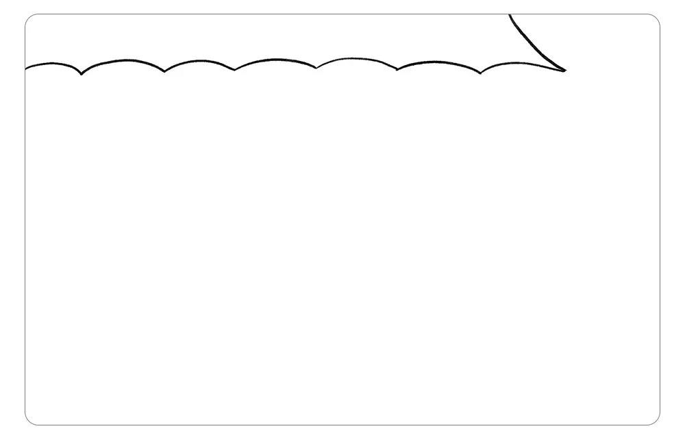 步骤1：首先，连续的曲线加斜线画出屋檐