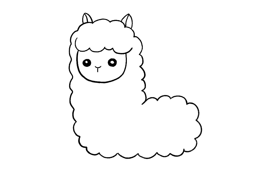 步骤5：接着，继续用连续的曲线画出身体