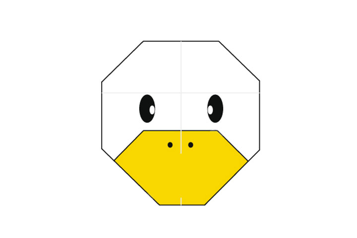 用纸折鸭脸的方法