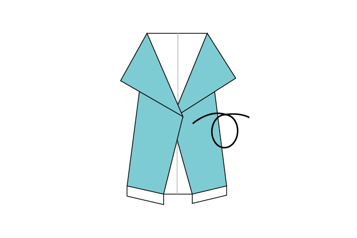 怎么用纸折连衣裙-图4