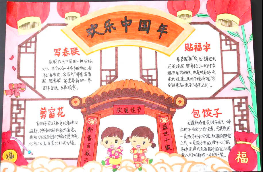 欢乐中国年手抄报-图4