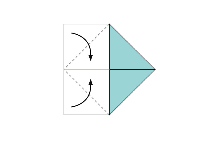 用纸折小鱼的方法步骤-图3
