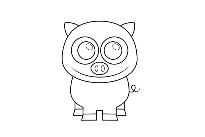 如何画粉色小猪-图6