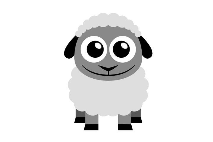 如何画可爱绵羊