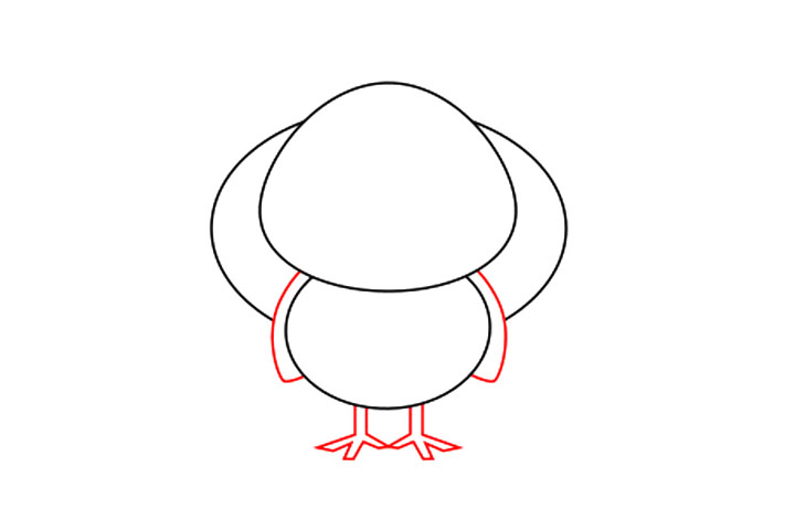 如何画简单火鸡简笔画-图3