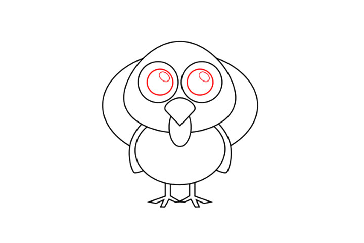 如何画简单火鸡简笔画-图5