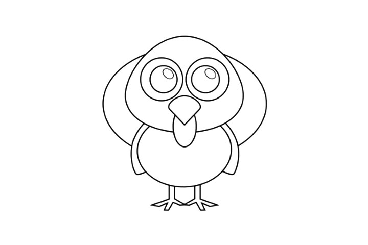 如何画简单火鸡简笔画-图6