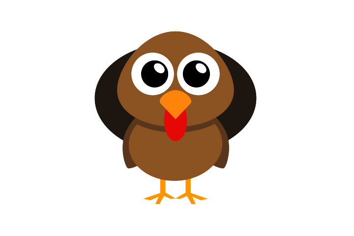 如何画简单火鸡简笔画