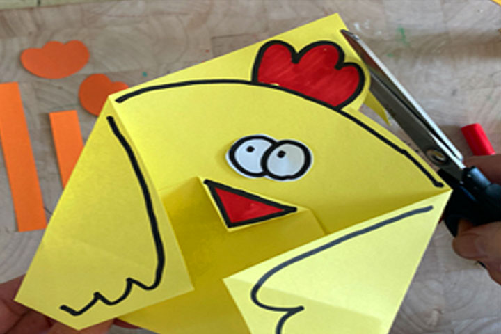 儿童创意小鸡折纸教程-图8