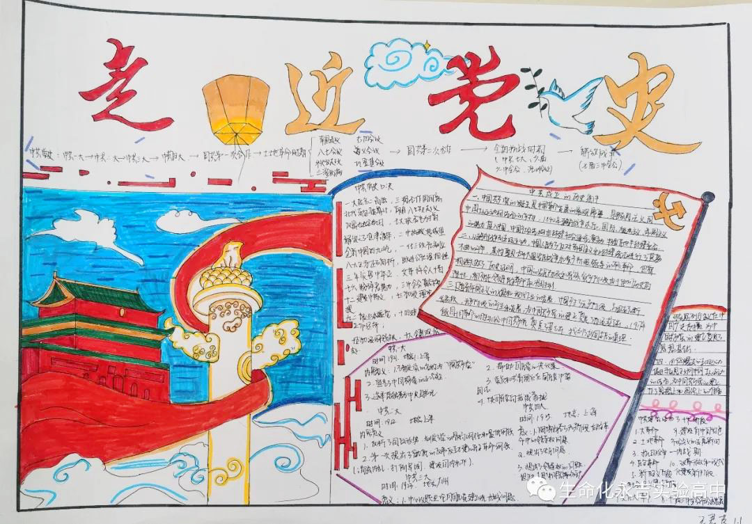 庆祝建党一百周年主题手抄报-图2