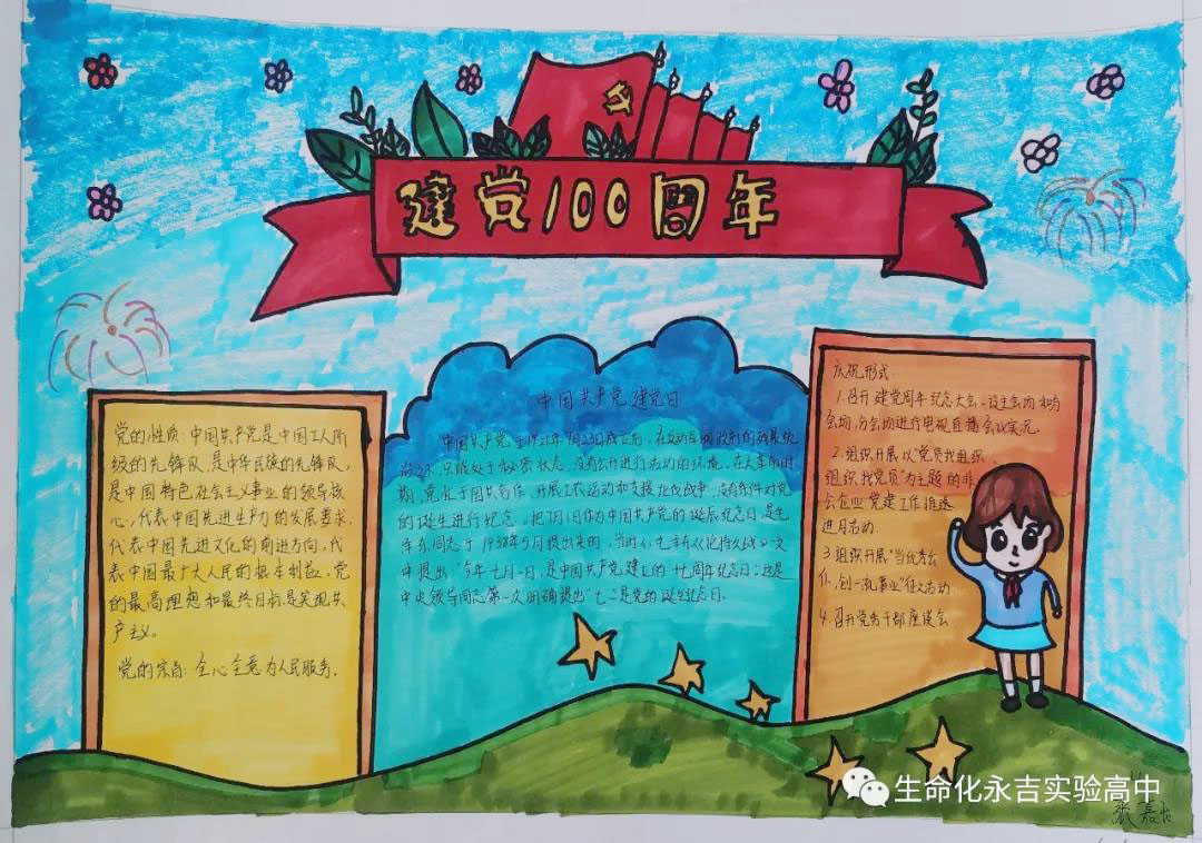 庆祝建党一百周年主题手抄报-图4