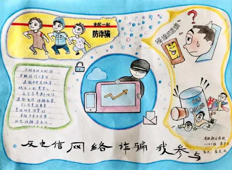 幼儿园预防诈骗手抄报优秀作品-图1