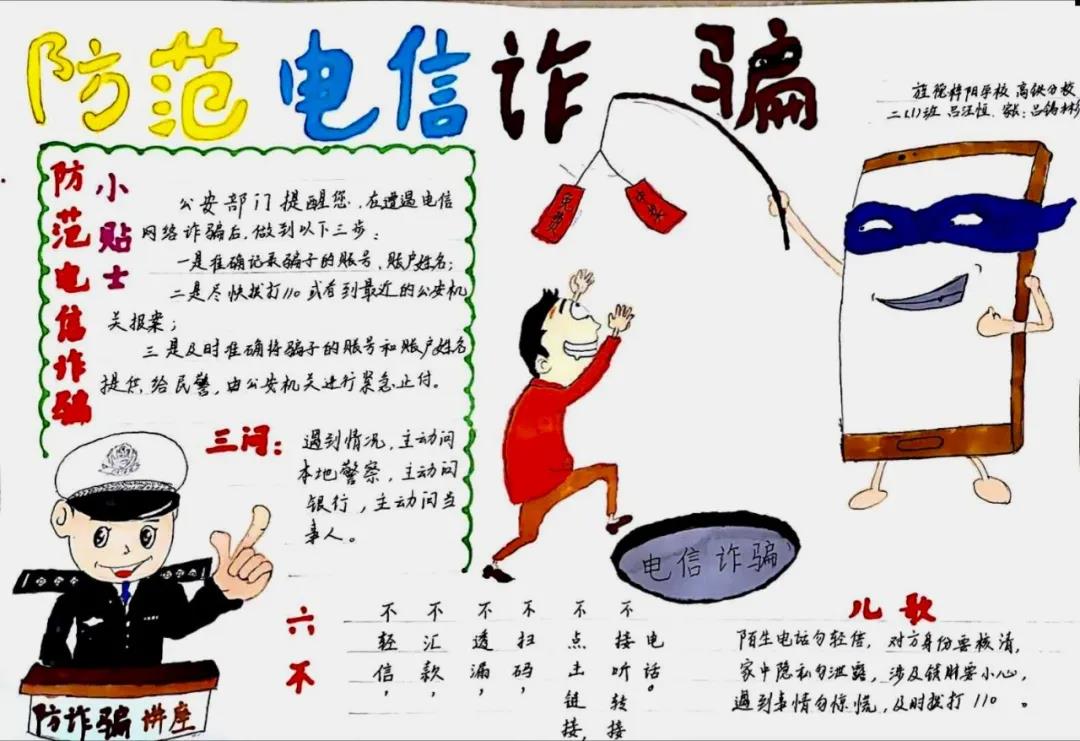 幼儿园预防诈骗手抄报优秀作品-图5