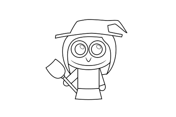 步骤6：女巫完成，准备上色吧。