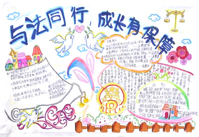 初中生优秀法制手抄报图片-图2