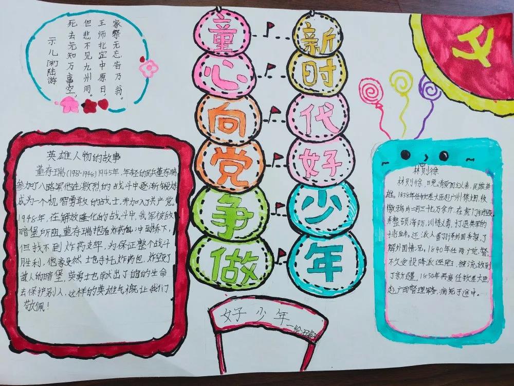 童心向党三年级手抄报-图9
