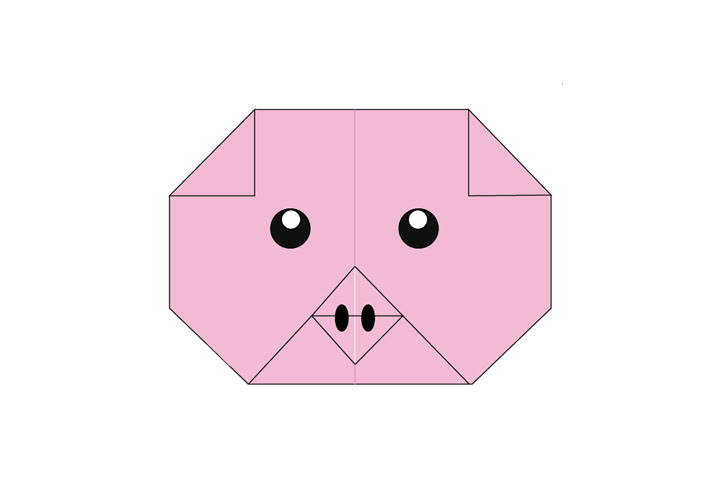 用纸怎么折小猪