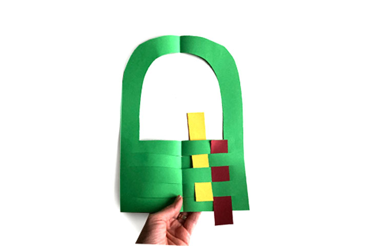 编织风格手提篮纸艺手工-图7