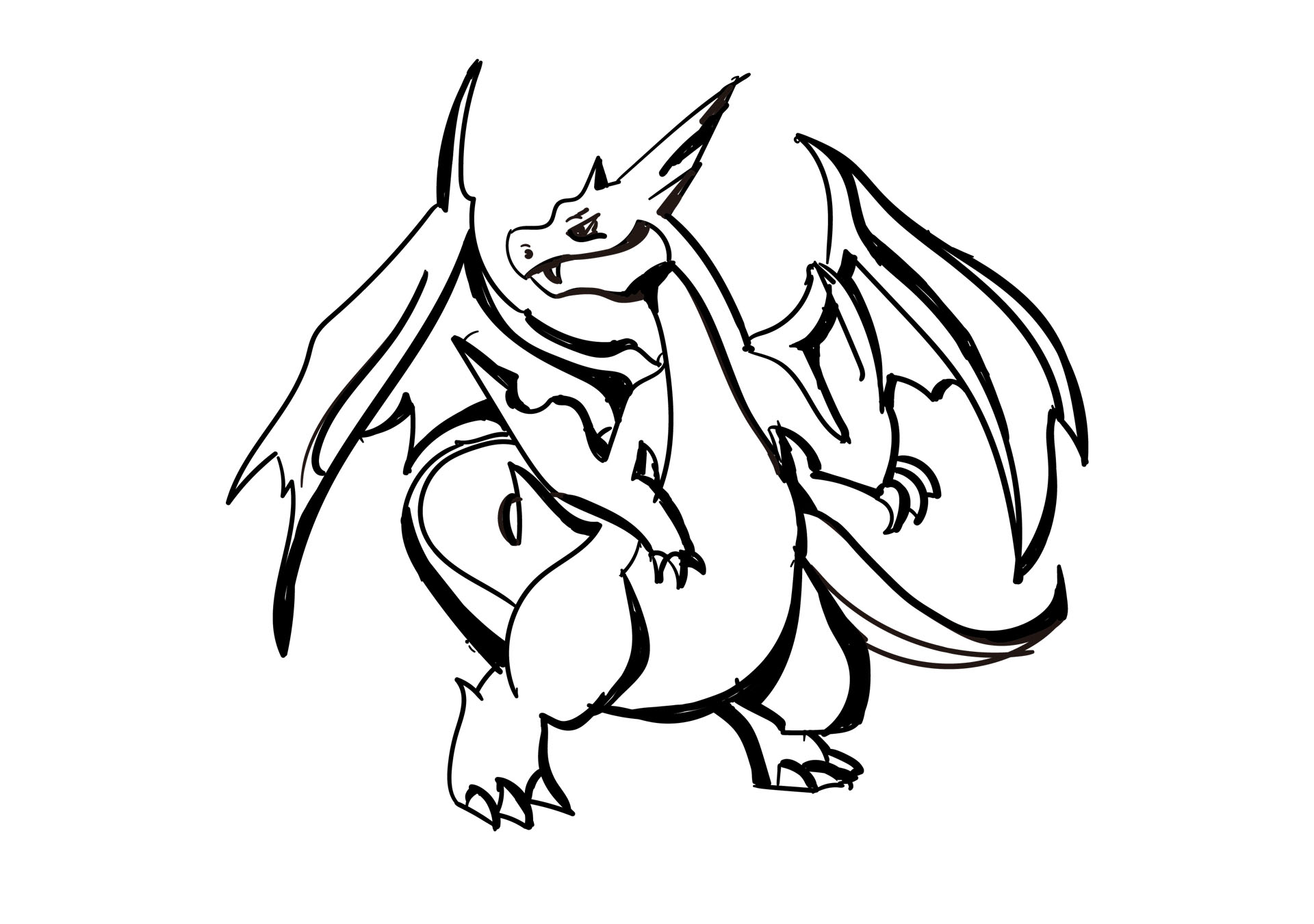 喷火龙的画法-图5