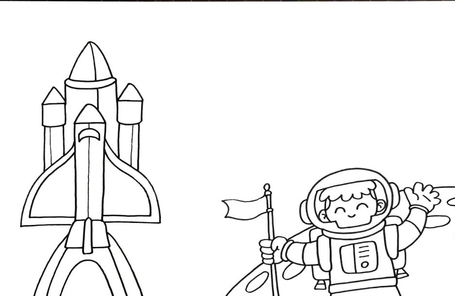 航天日手抄报教程-图3