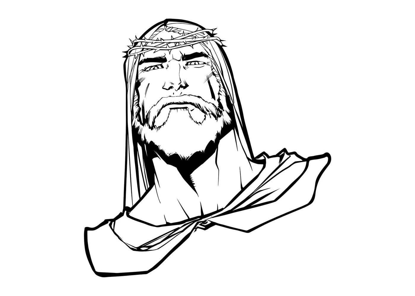 耶稣头像简笔画图片-图2