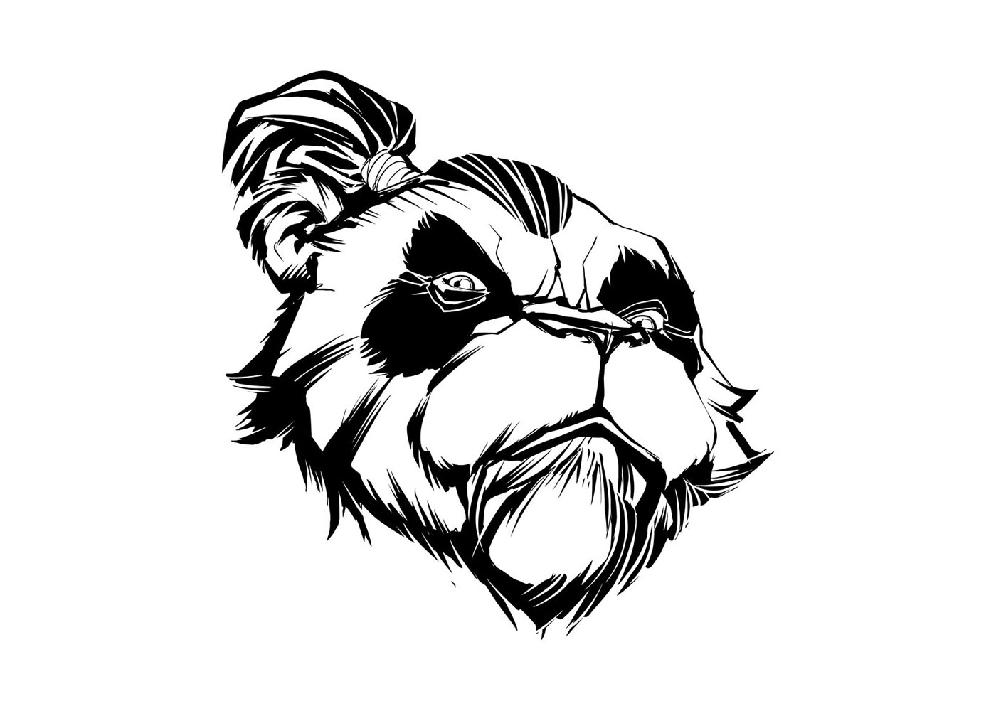 3张动物头像简笔画图片-图1